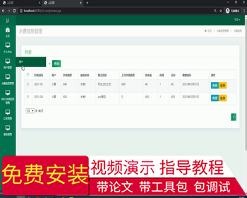 毕设ssm014基于JSP的乡镇自来水收费系统+jsp毕业设计