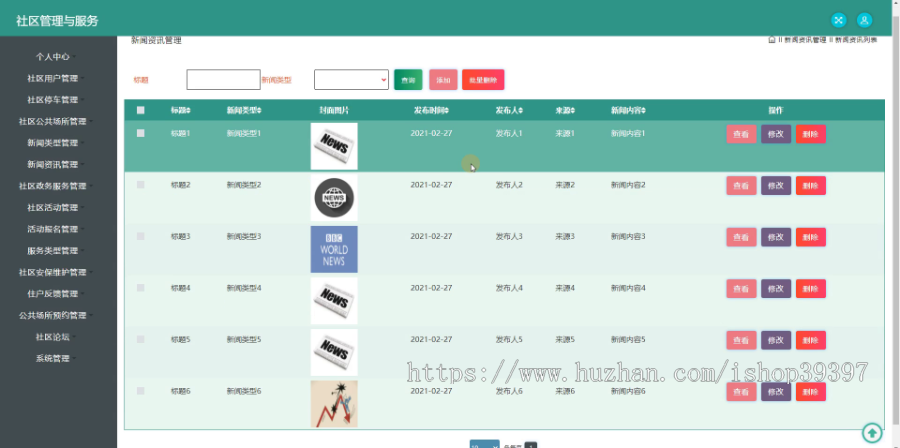 毕设ssm031社区管理与服务的+jsp毕业设计