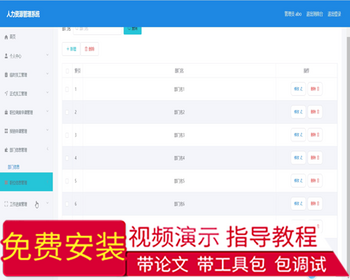 毕设ssm098人力资源管理系统+vue毕业设计