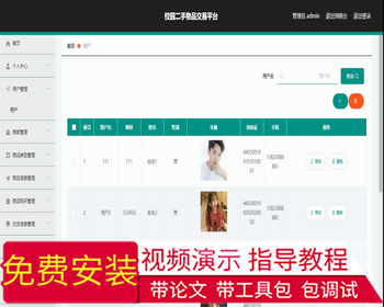 毕设ssm144基于SSM的校园二手物品交易平台+vue毕业设计