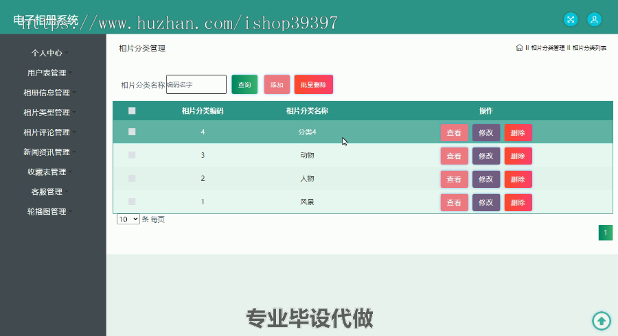 毕设ssm146基于Spring框架的电子相册系统毕业设计