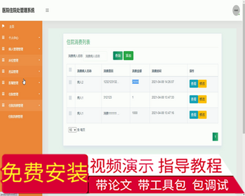 毕设ssm188基于java的医院住院管理系统毕业设计