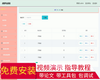毕设ssm233点餐平台系统+vue毕业设计