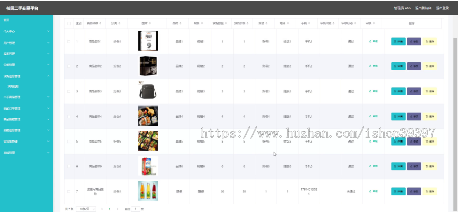 毕设ssm261校园二手交易平台+vue毕业设计