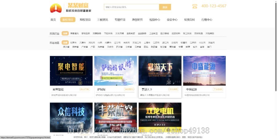 易优eyoucms|股权投资财富管理网站模板17576