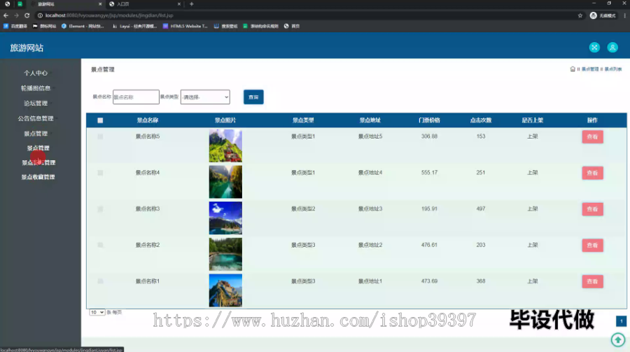 毕设ssm546旅游网页开发与设计+jsp毕业设计