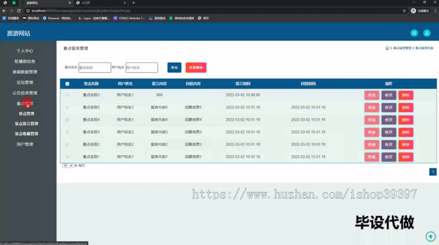 毕设ssm546旅游网页开发与设计+jsp毕业设计
