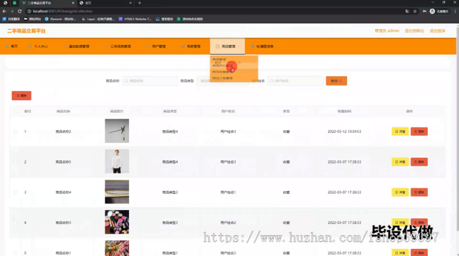 毕设ssm568校园二手交易管理系统+vue毕业设计