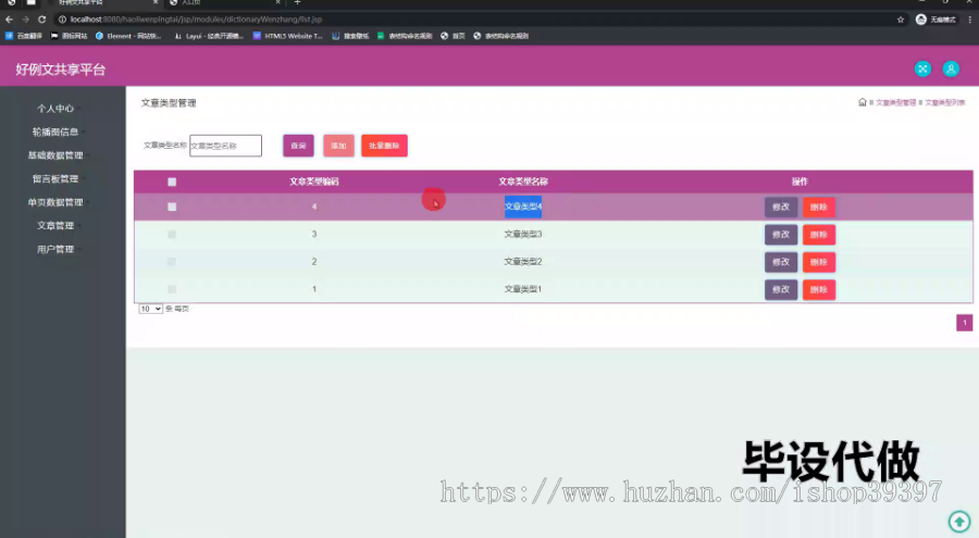 毕设ssm573好例文共享平台的+jsp毕业设计