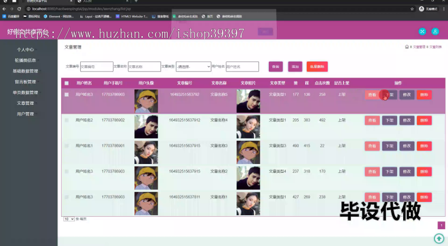 毕设ssm573好例文共享平台的+jsp毕业设计