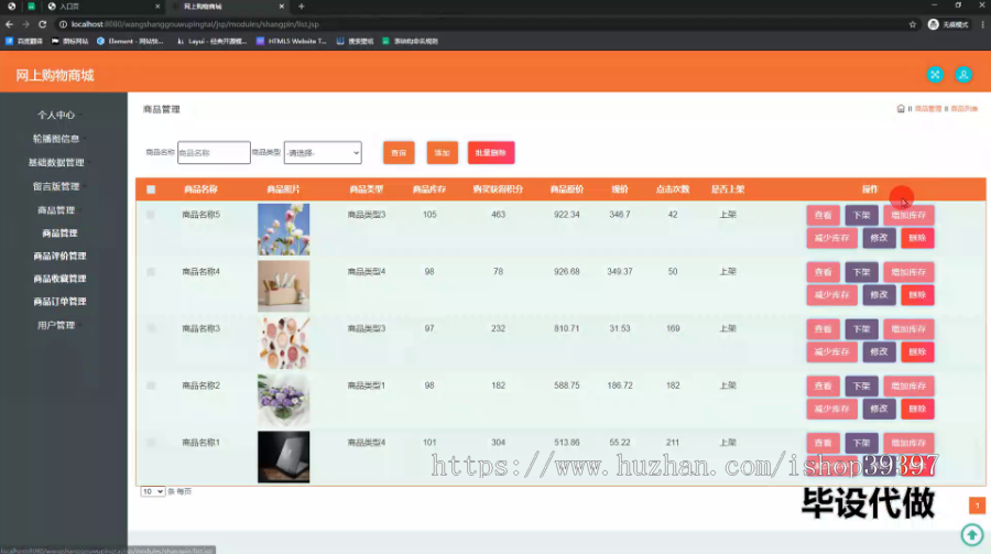 毕设ssm588网上购物商城的+jsp毕业设计