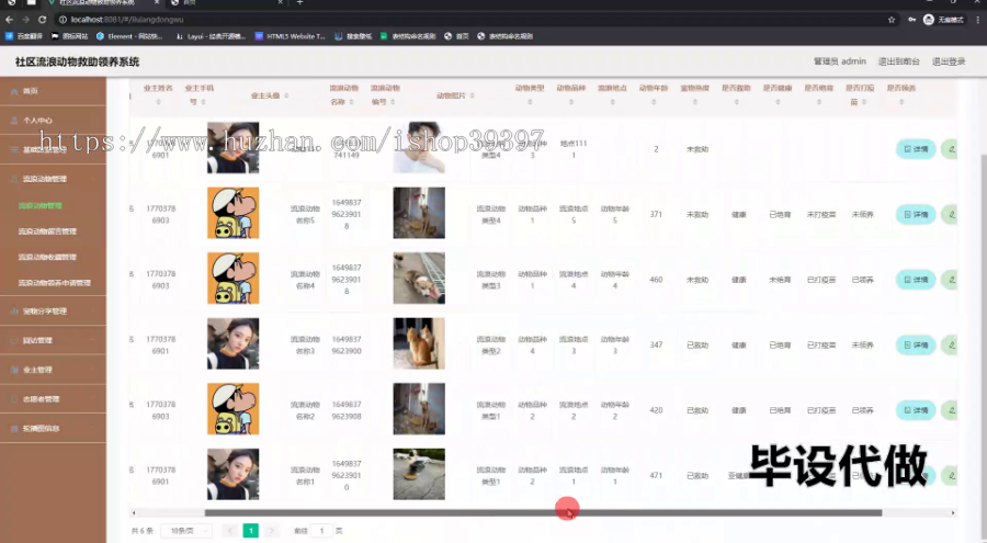 毕设ssm666社区流浪动物救助领养系统的设计与开发+vue毕业设计