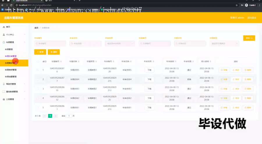 毕设ssm717出租车管理系统的+vue毕业设计