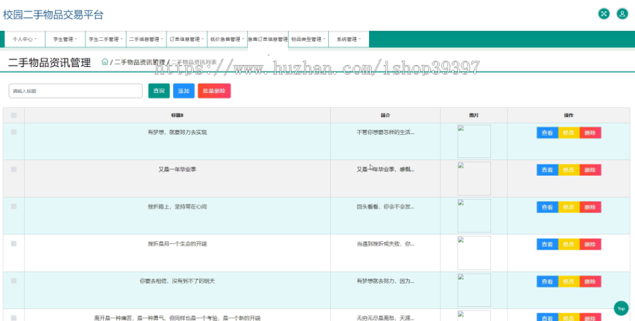 毕设ssm745基于java的校园二手物品交易平台的+jsp演示毕业设计