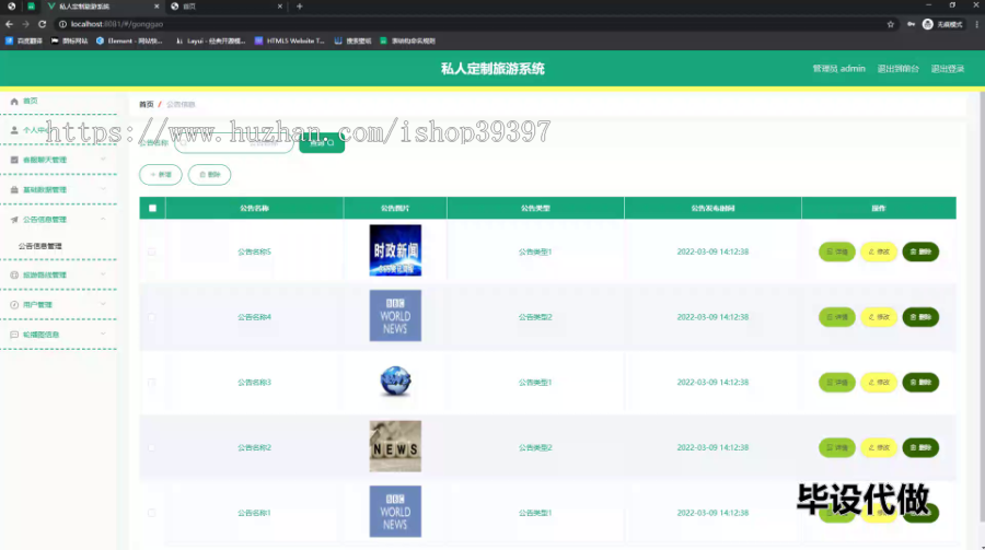 毕设ssm785基于Web的私人定制旅游系统的+vue毕业设计
