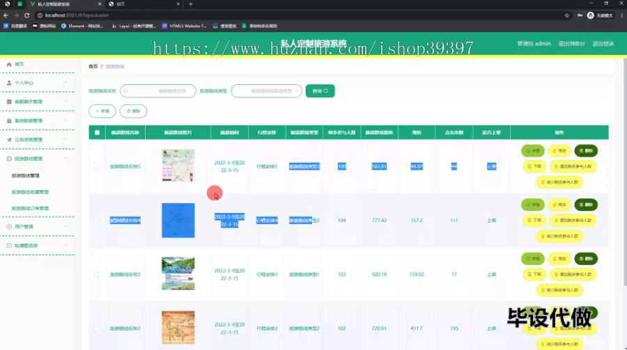 毕设ssm785基于Web的私人定制旅游系统的+vue毕业设计