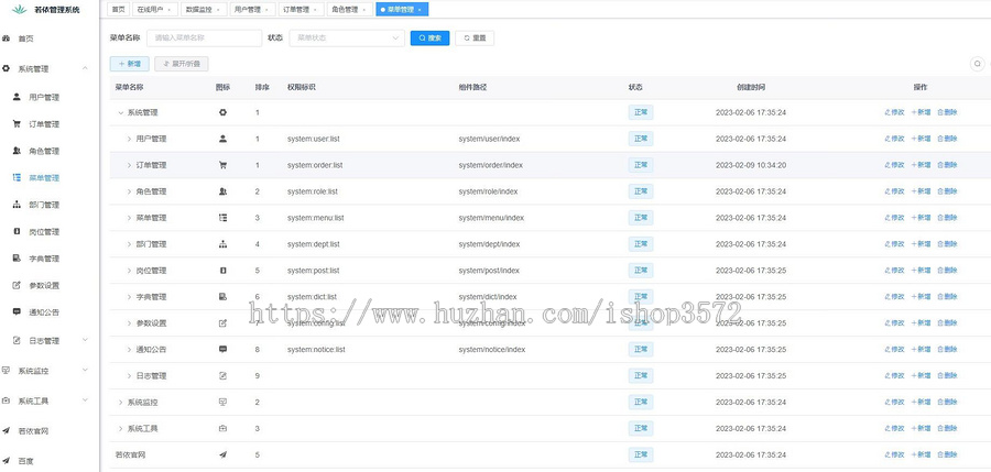 后台管理系统源码若依基于SpringBoot、Spring Security