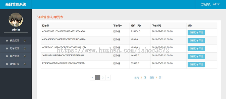 在线电子电器商城,后台管理系统源码spring+springMVC+mybatis