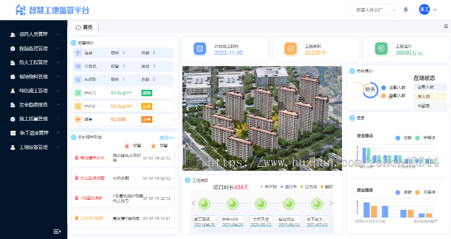 Java智慧工地源码 工地监管系统源码 SAAS智慧工地源码 智慧工地管理云平台源码 带移动端