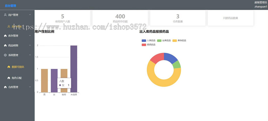 springboot+vue的药品库存管理系统源码