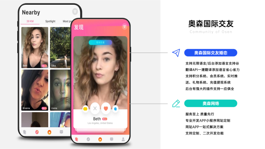 新款国际交友多语言红娘婚恋系统源码社交SNS即时通讯多款支付海外交友婚恋源码