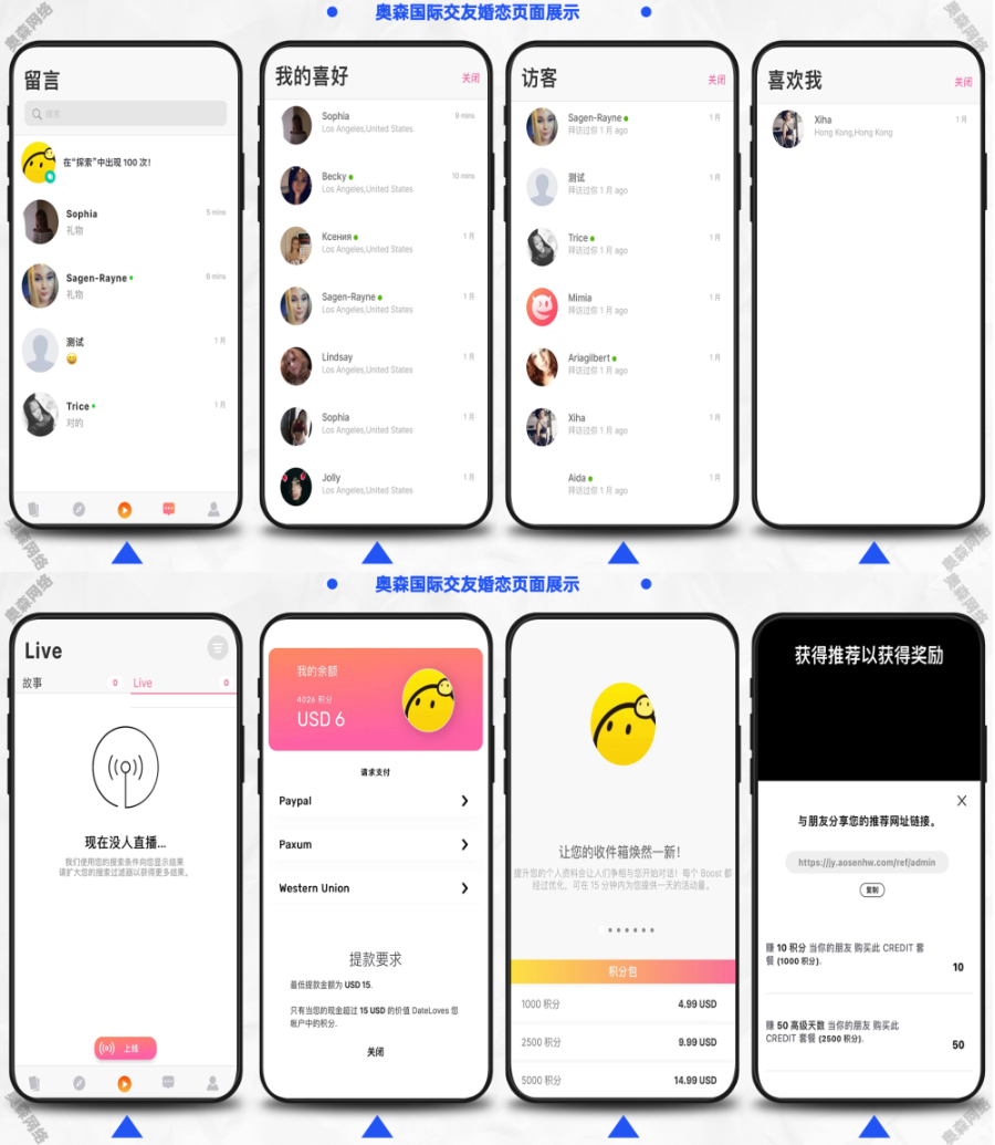 新款国际交友多语言红娘婚恋系统源码社交SNS即时通讯多款支付海外交友婚恋源码