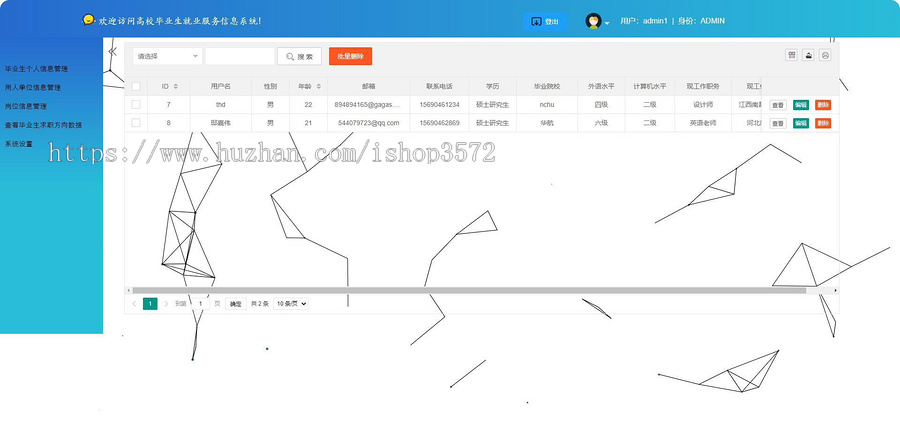 高校毕业就业信息管理系统源码基于Spring+SpringMVC+Mybatis