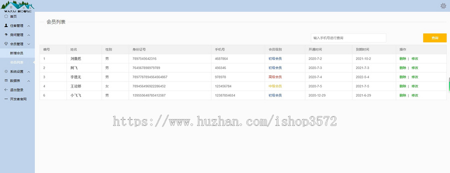 java酒店管理系统一个精简的基于SSM框架开发的酒店后台管理系统