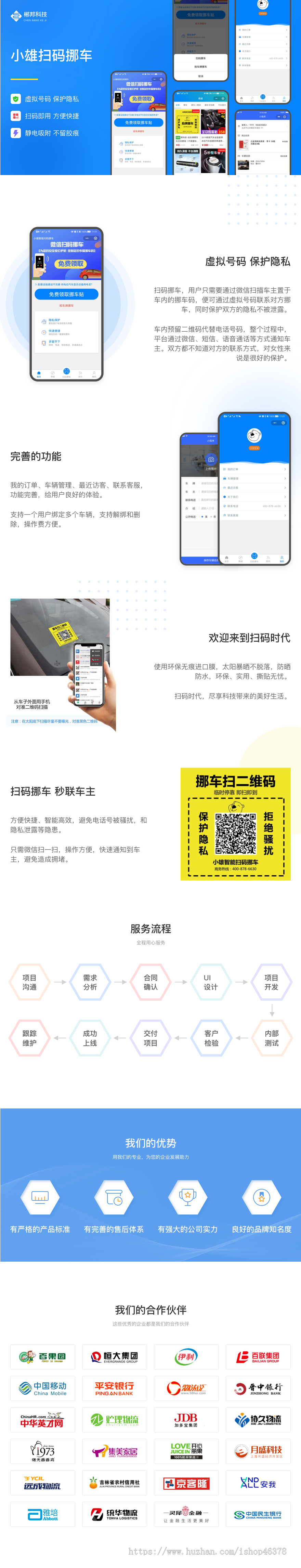 ai智能扫码挪车 隐私保护 隐私电话带电商的整个系统