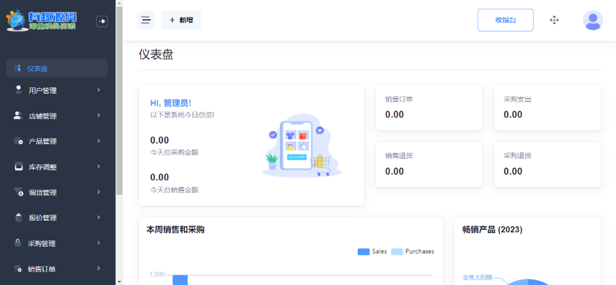 有趣多店联动进销存ERP管理系统,开源免授权。适用于企业、外贸进销存管理带POS收银台