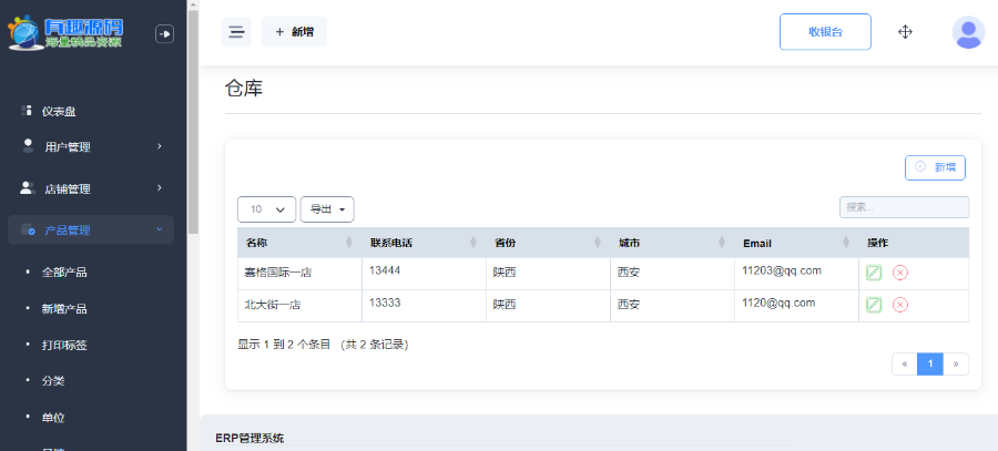 有趣多店联动进销存ERP管理系统,开源免授权。适用于企业、外贸进销存管理带POS收银台