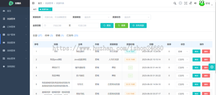 【交易乐原创主题】, 虚拟资源商城主题, 适用于虚拟资源付费，积分资源下载, 博客主题