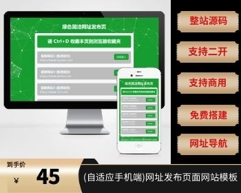 （自适应手机端）网址发布页面网站模板
