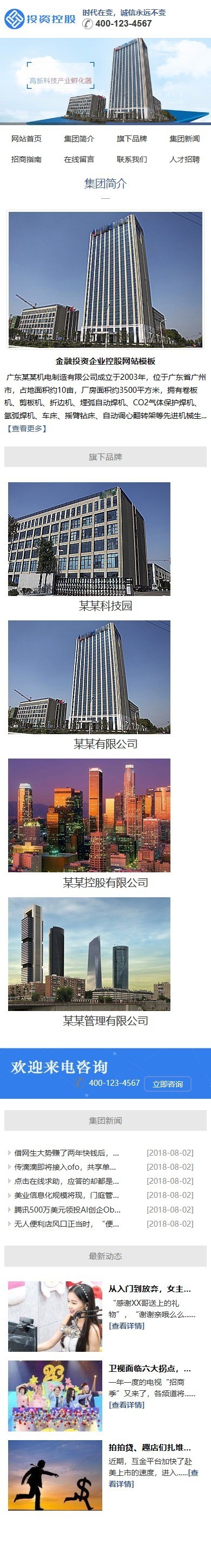 易优eyoucms|金融投资企业控股网站模板703