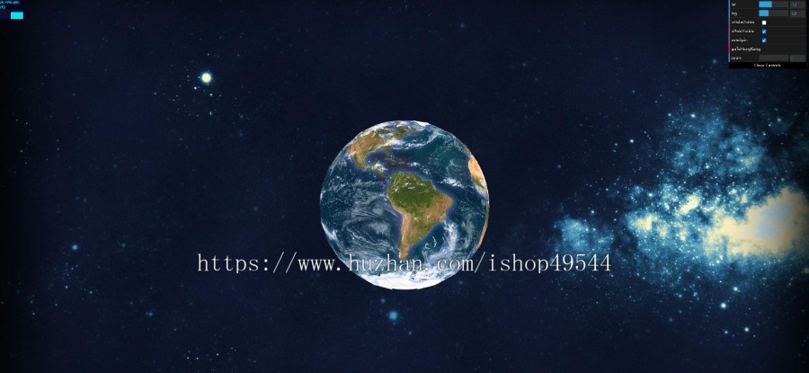 新款酷炫HTML5页3D地球仪可按经纬坐标定位动画放大缩小发光特效源码