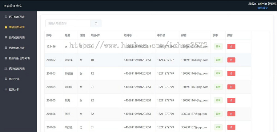 基于 SpringBoot Vue 医院管理系统 + 文档