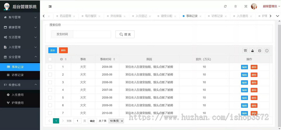 java项目 养老院管理系统springboot项目java项目