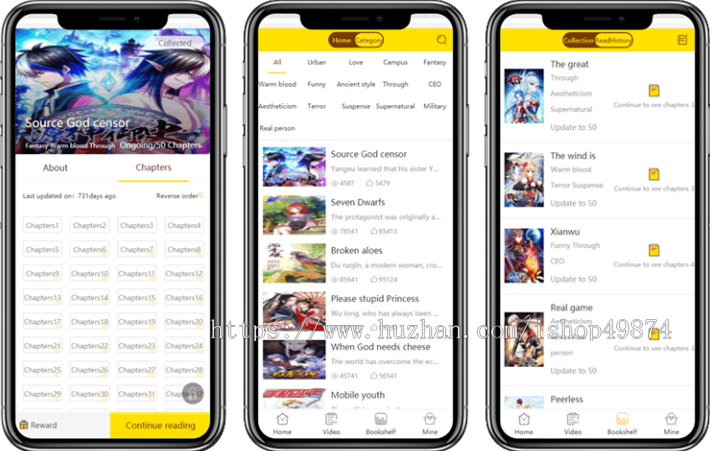 EFUCMS英文版听书有声小说漫画网站分销系统源码小程序软件APP开发
