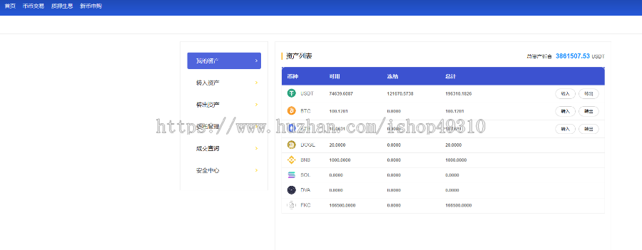 币币交易所区块链二次开发版本