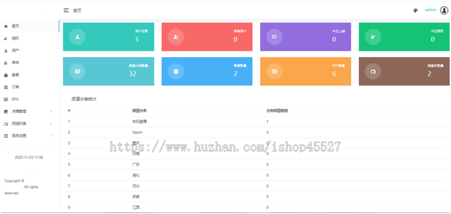 驼驼二开开源iptv管理系统源码EZtv电视直播管理电视盒子系统带反编译教程详细教程