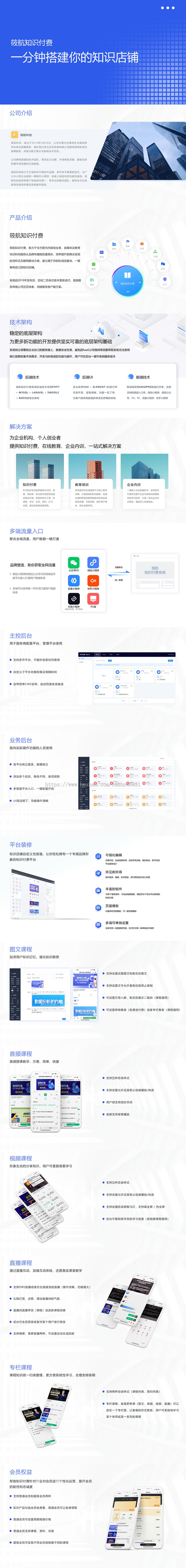 知识付费小程序系统搭建微课堂开发在线教育培训源码定制答题考试题库分销助力解锁系统