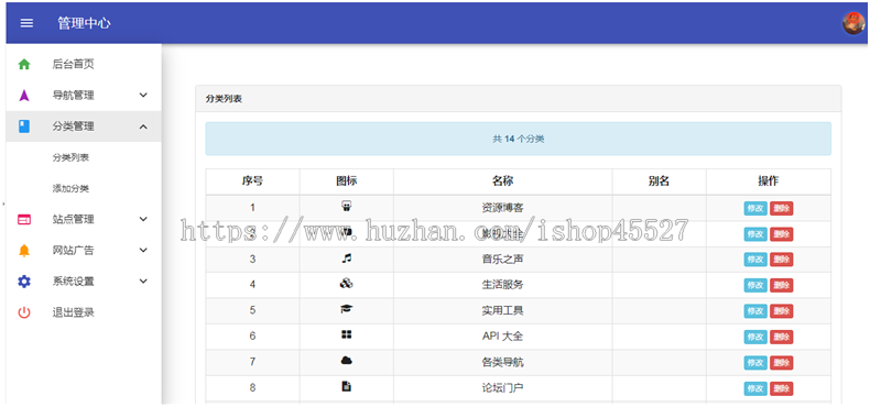 PHP站长导航二开美化源码网站提交自动秒收录自适应手机端