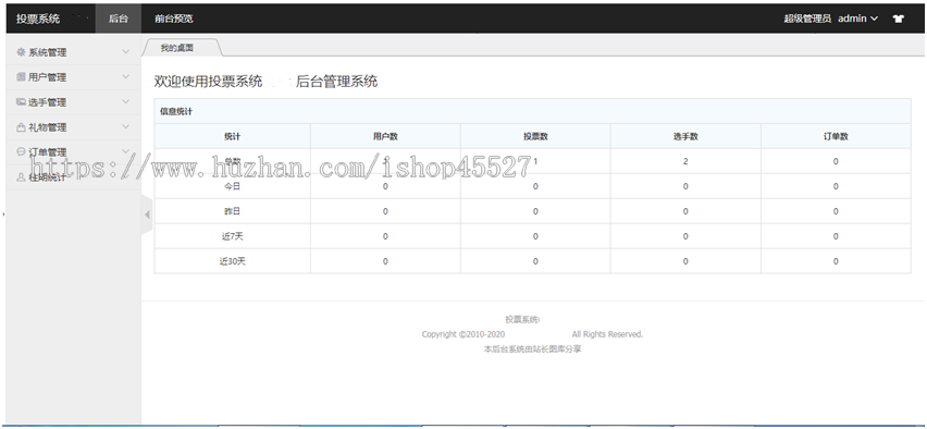 PHP带送礼物鲜花功能响应式投票评选系统自适应评选投票管理系统PC+手机自适应