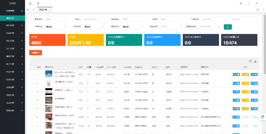 社区团购团长选品平台 含商家端、配送端、团长端、管理后台 微信原生开发无加密可二开