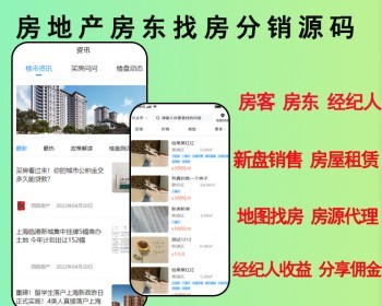 2026房产经纪人房地产系统新盘开卖、租房找房、房源代理房东分销源码