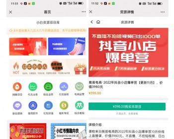 多功能资源项目,知识付费,网课商城,虚拟资源商城,小程序H5
