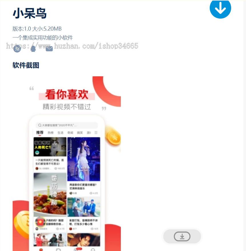 软件下载软件销售单品竞价介绍推广落地页面源码自适应手机端