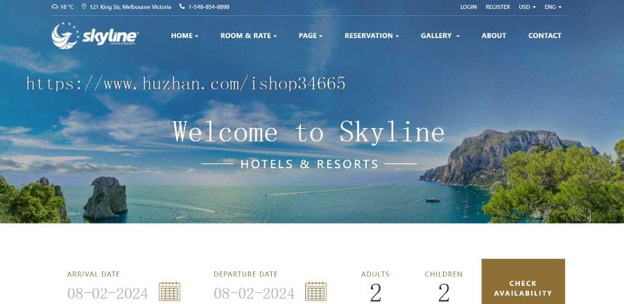 英文版旅游房屋酒店网站旅游游荡设备推广宣传网页模板源码html静态版