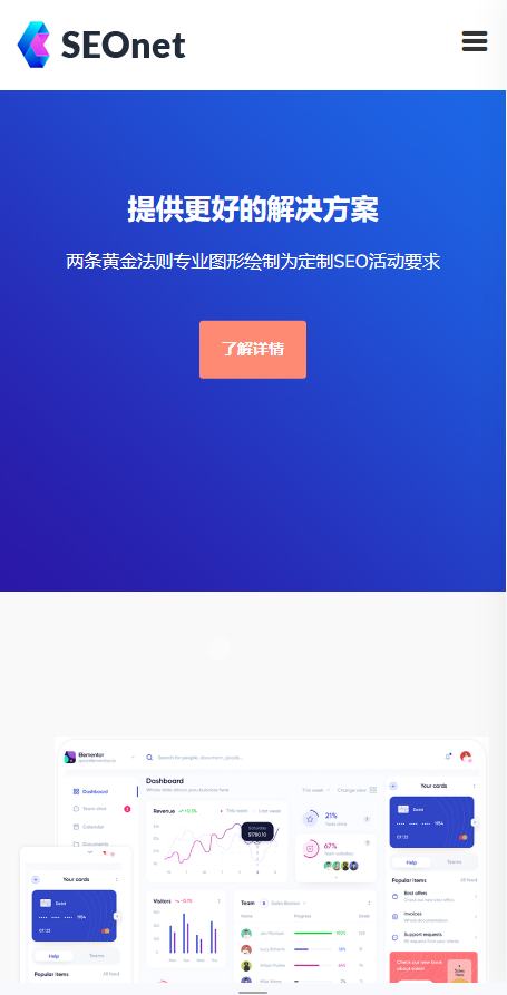(自适应手机端)SEO优化网络公司网站