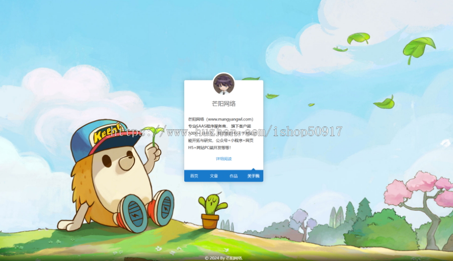 2024好看的个人网站单页源码引导页纯html源码